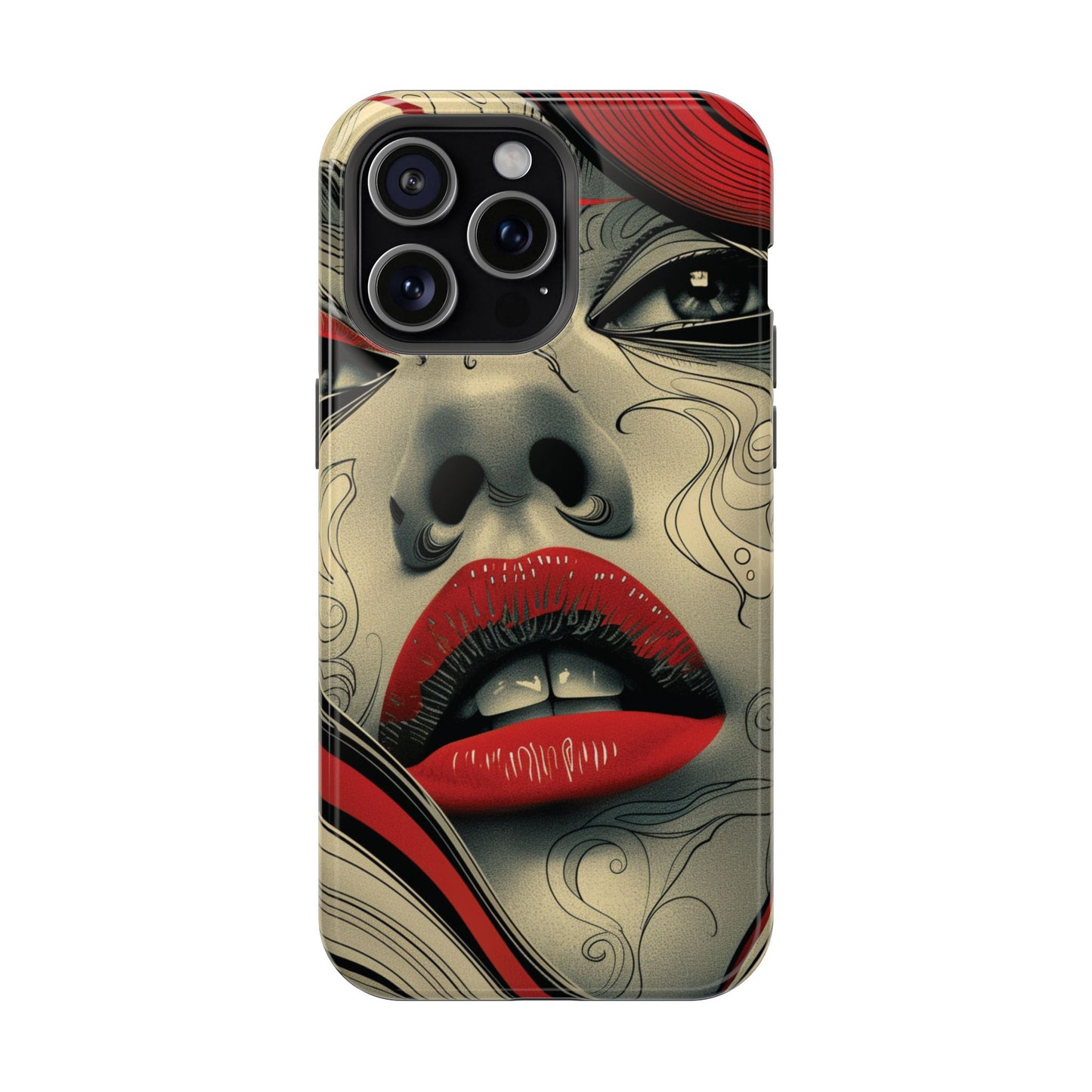 Bold Beauty Red Lips iPhone Case