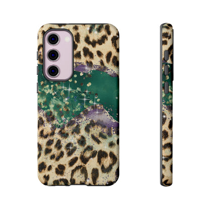 Emerald Glitter Leopard Print - iPhone Series Case