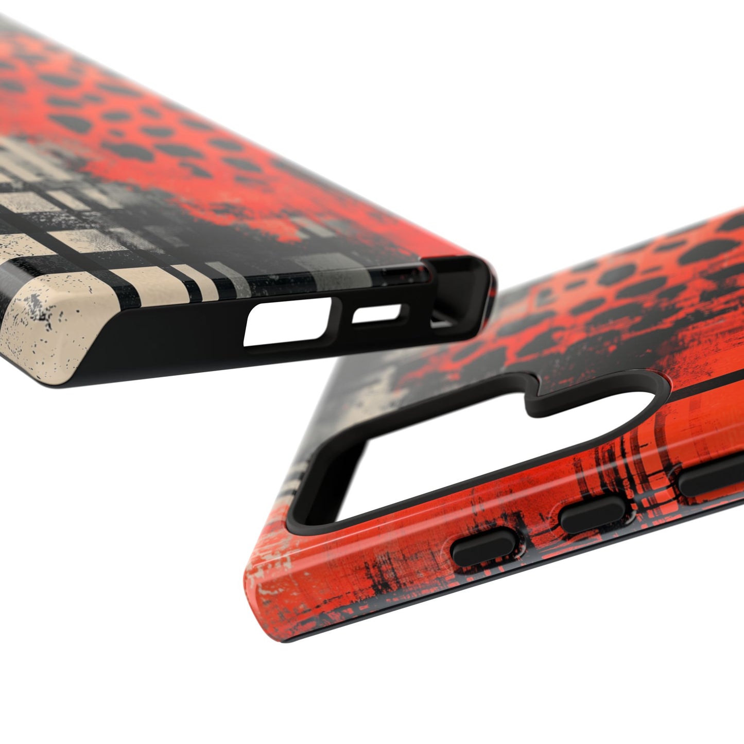 Cheetah Plaid Case – Red & Black Pattern