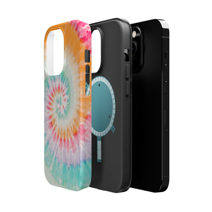 Pastel Tie-Dye MagSafe iPhone Case – Soft Colors & Magnetic Functionality