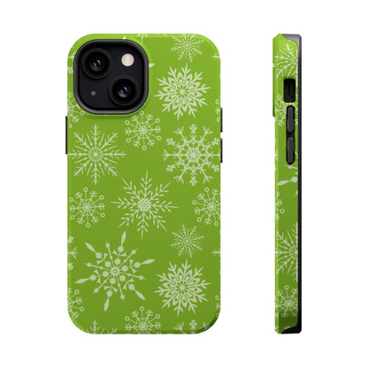 Green Snowflake Pattern – MagSafe iPhone Series Case