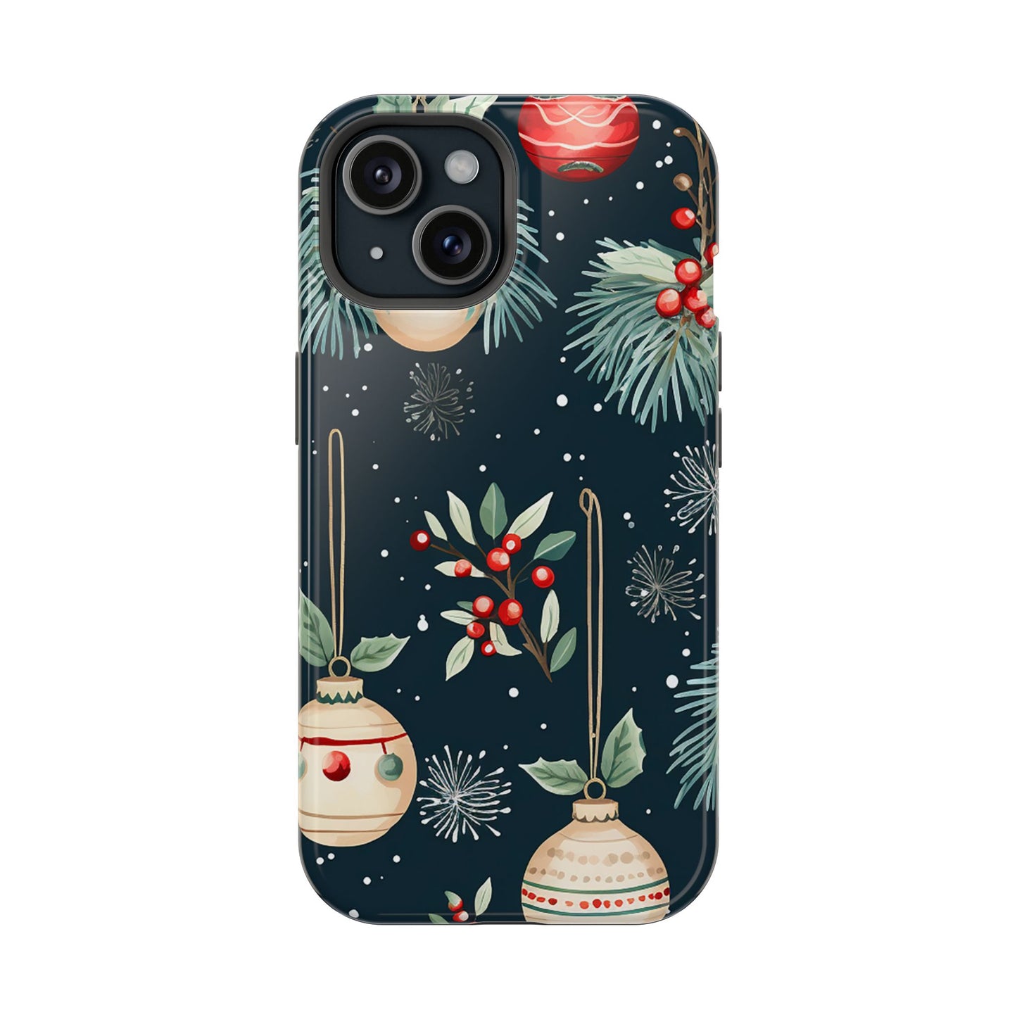 Elegant Christmas Ornaments and Pine - MagSafe iPhone Series Case