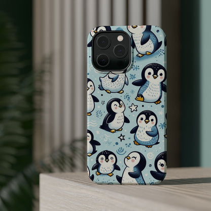 Cute Penguin Parade iPhone Case