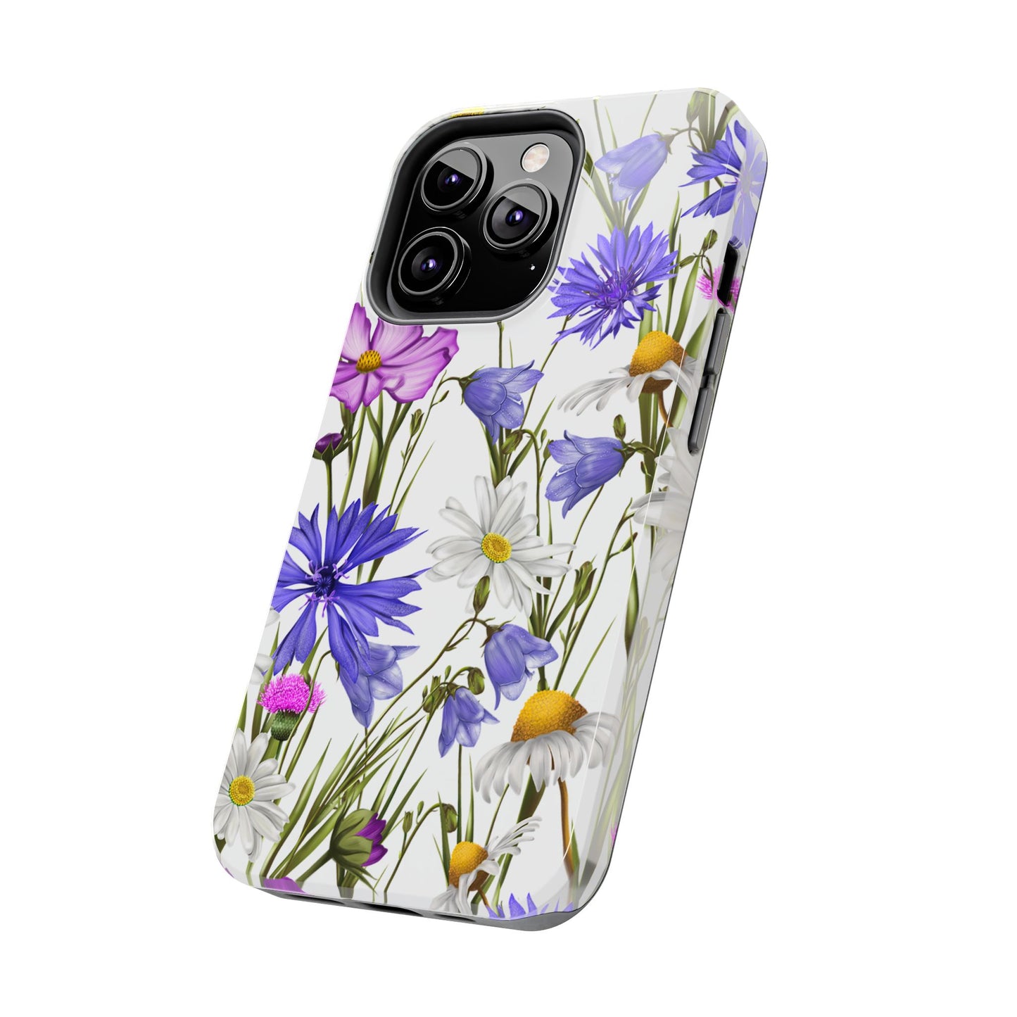 Wildflower Meadow iPhone Case – Purple, Blue, and White Floral Design