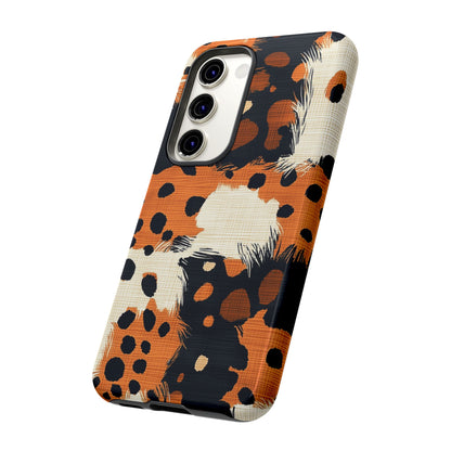 Cheetah Plaid Samsung Case – Brown & Black Pattern