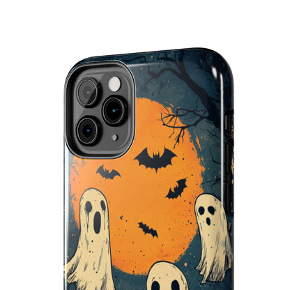 Haunted Ghosts & Full Moon iPhone Case – Spooky Halloween Design