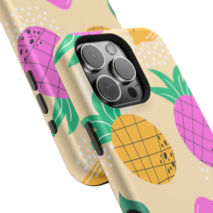 Tropical Pop MagSafe iPhone Case – Fun Pineapple & Lemon Design with Vibrant Summery Colors