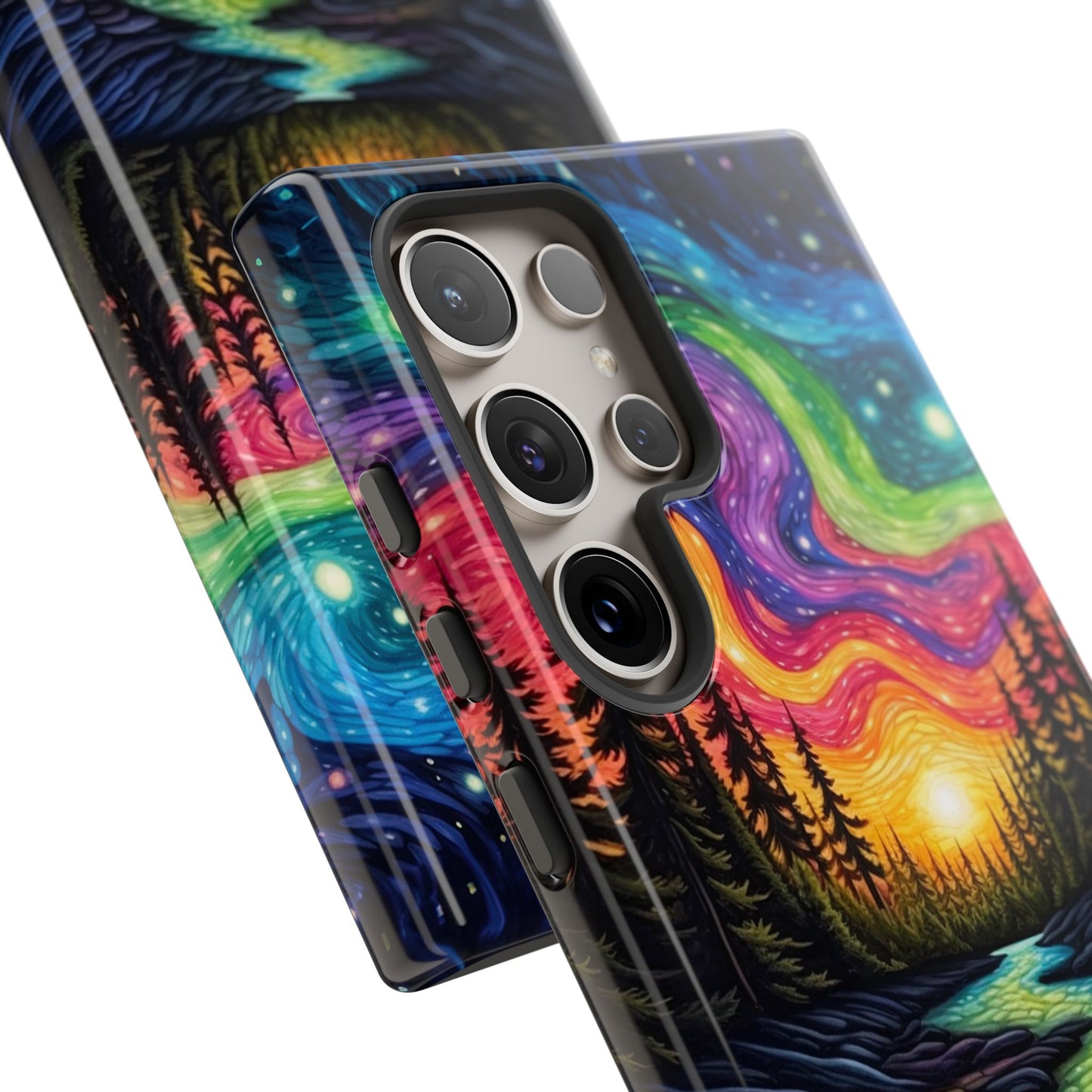 Celestial Nightscape Samsung Galaxy Case – Vibrant River and Starry Sky Design