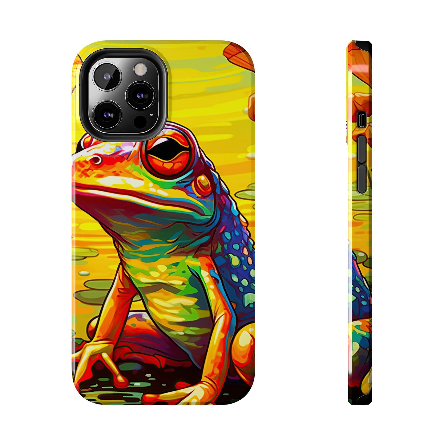 Vibrant Rainbow Frog Design – iPhone Series Case