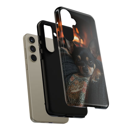 Cozy Chihuahua Fireplace Samsung Galaxy Case – Warm and Protective Design