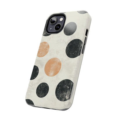 Vintage Polka Dot iPhone Case - Retro Abstract Protective Cover