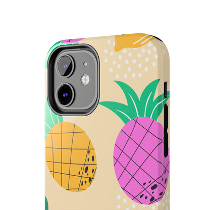 Tropical Pop iPhone Case – Fun Pineapple & Lemon Design with Vibrant Summery Colors