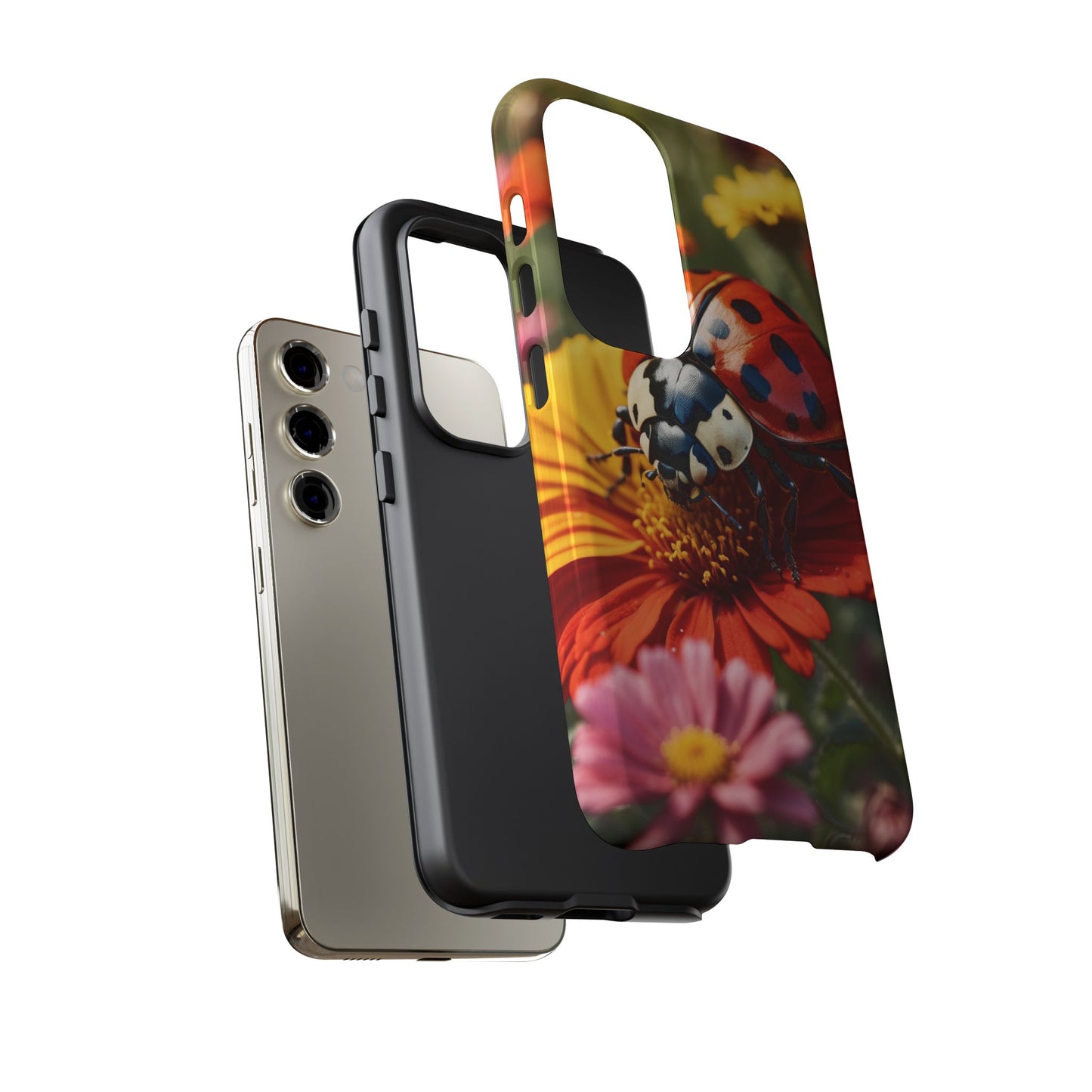 Ladybug on Orange Daisy - Samsung Galaxy Case