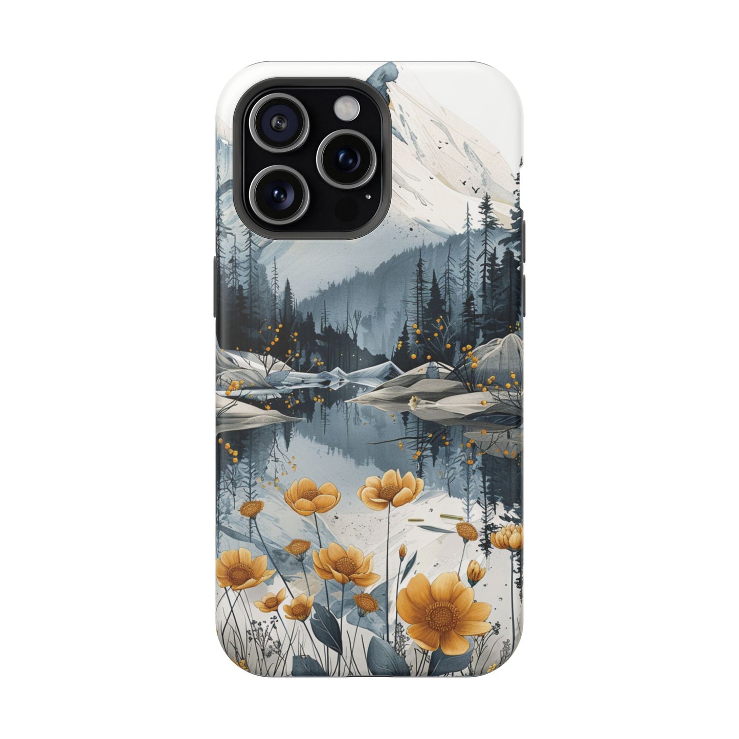 Silver Alpine Wildflower iPhone Case