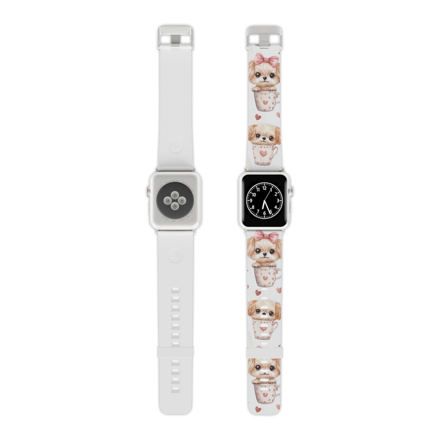 Cute Puppies in Heart Apple Watch Band