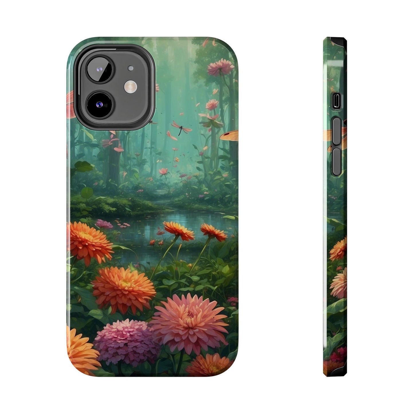 Enchanted Forest Dragonflies & Blossoms – iPhone Series Case