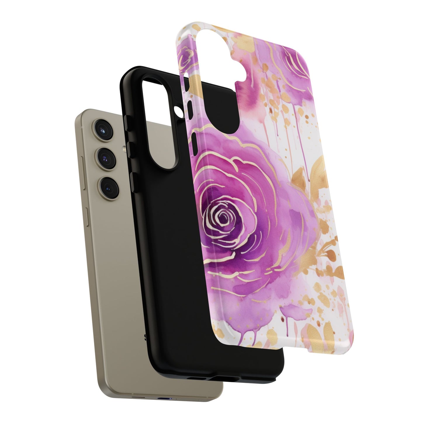 Radiant Purple & Gold Floral - Samsung Galaxy Series Case