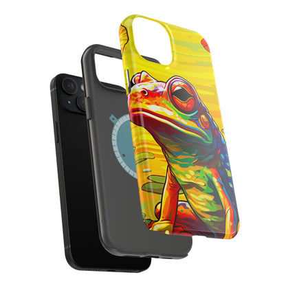 Vibrant Rainbow Frog Design – MagSafe iPhone Case