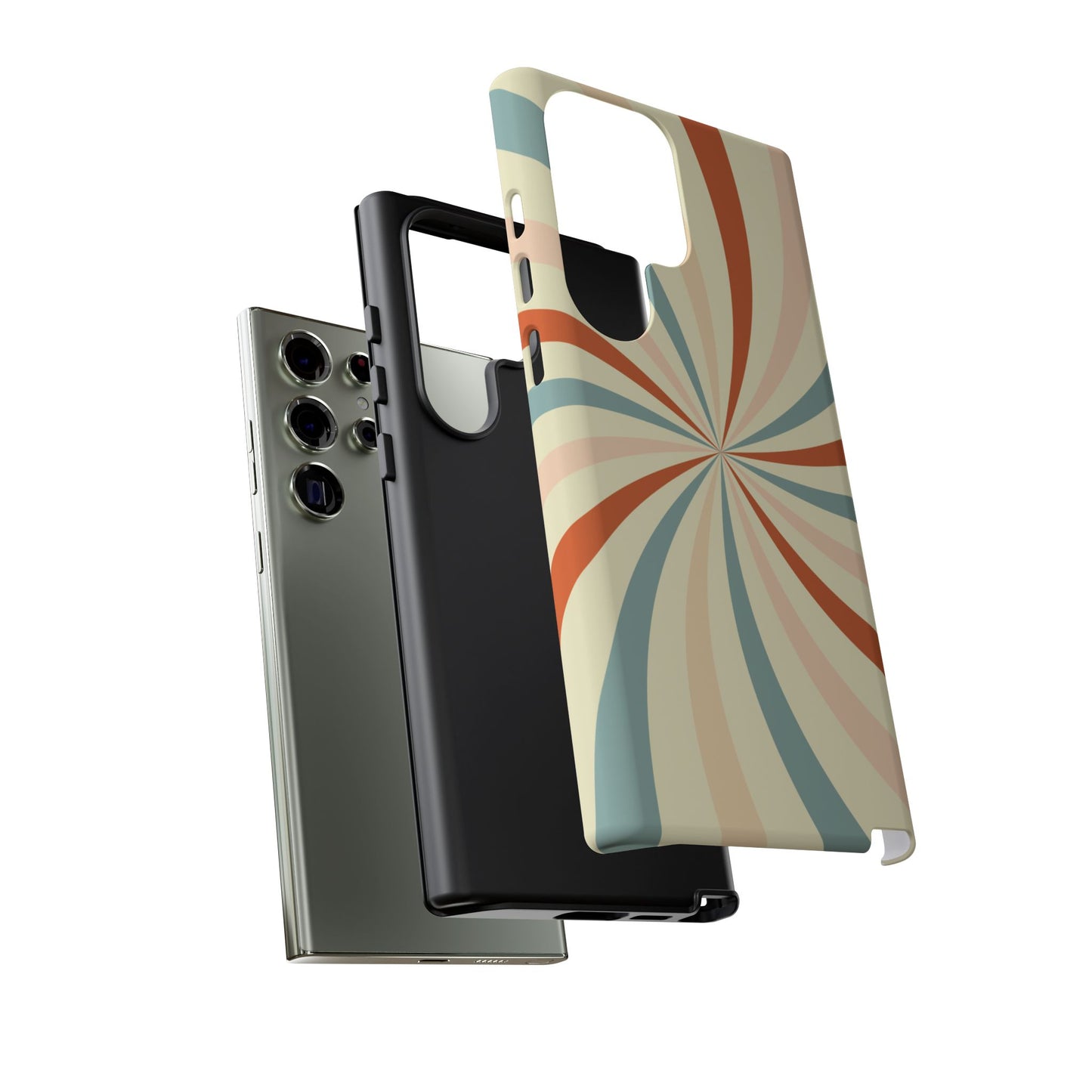 Retro Swirl Samsung Galaxy Case – Durable, Vintage-Inspired Design with Dual-Layer Protection