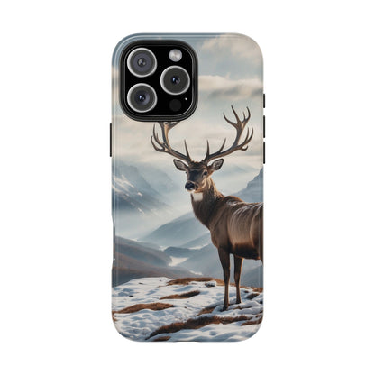 Alpine Majesty: Stag in Snow – iPhone Case