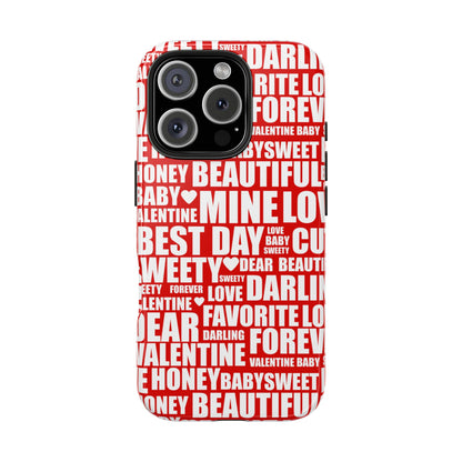 Valentine's Love Typography iPhone Case