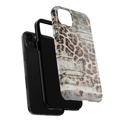 Rustic Leopard Wood Print - iPhone Series Case