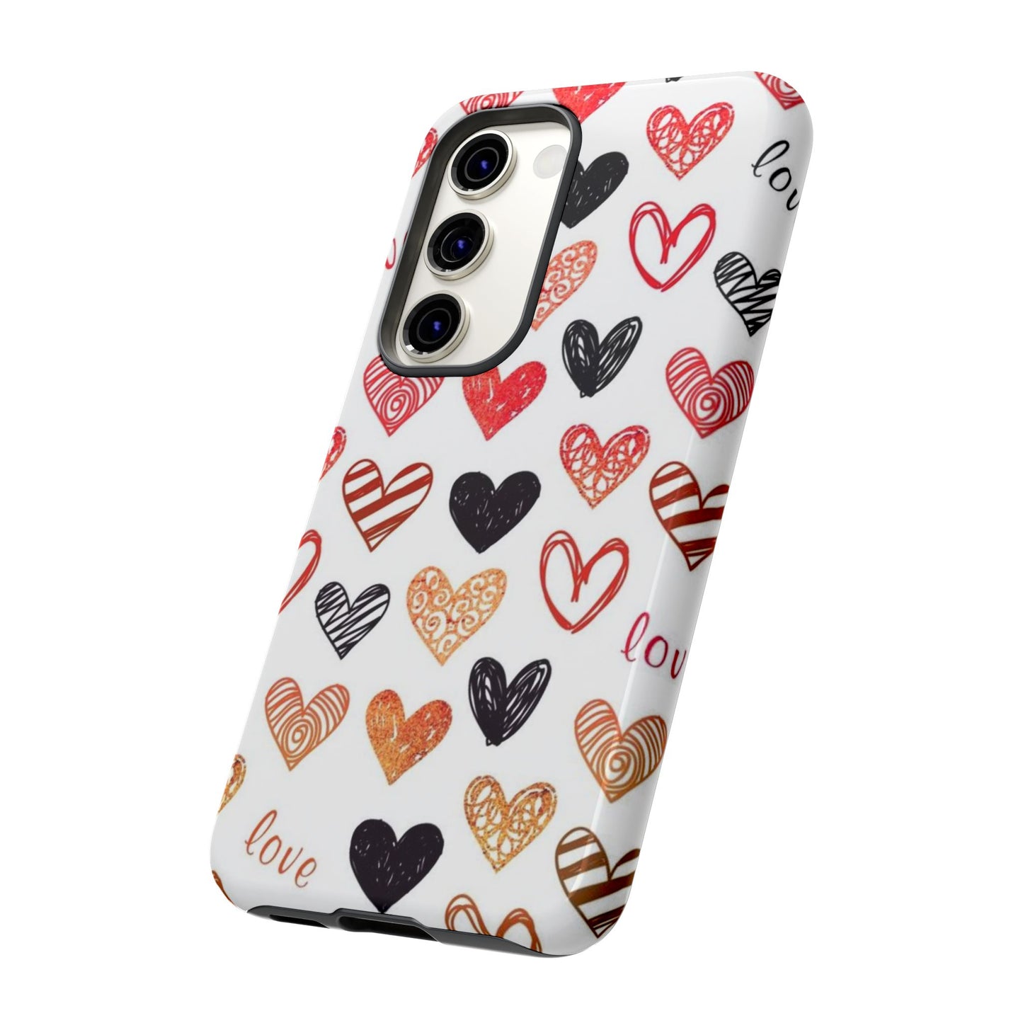 Samsung Galaxy Case: Hand-Drawn Hearts & Love