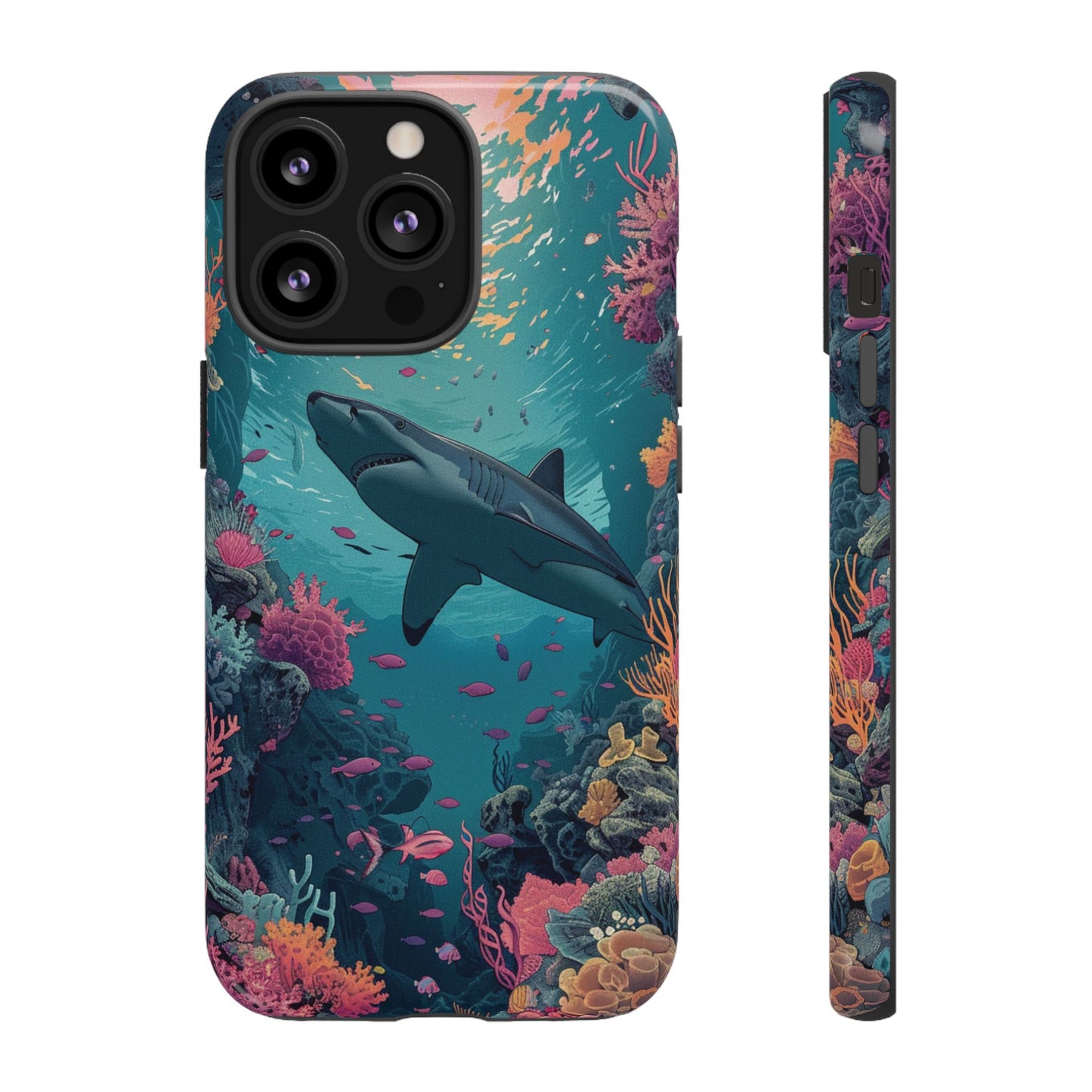 Ocean Shark Coral Reef iPhone Case