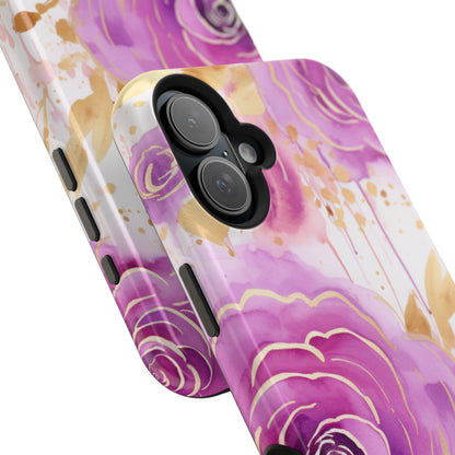 Radiant Purple & Gold Floral - MagSafe iPhone Series Case