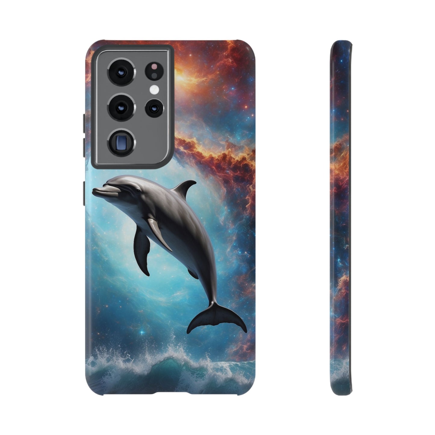 Cosmic Dolphin Space Vibes - Samsung Galaxy Case