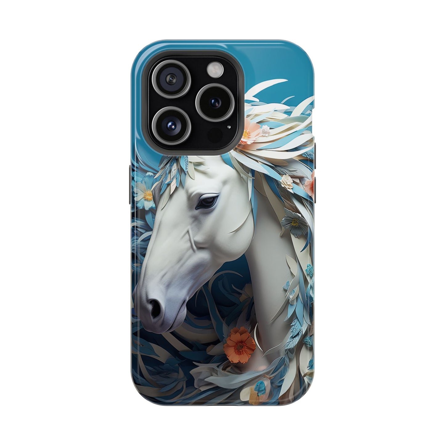 Floral Horse MagSafe iPhone Case