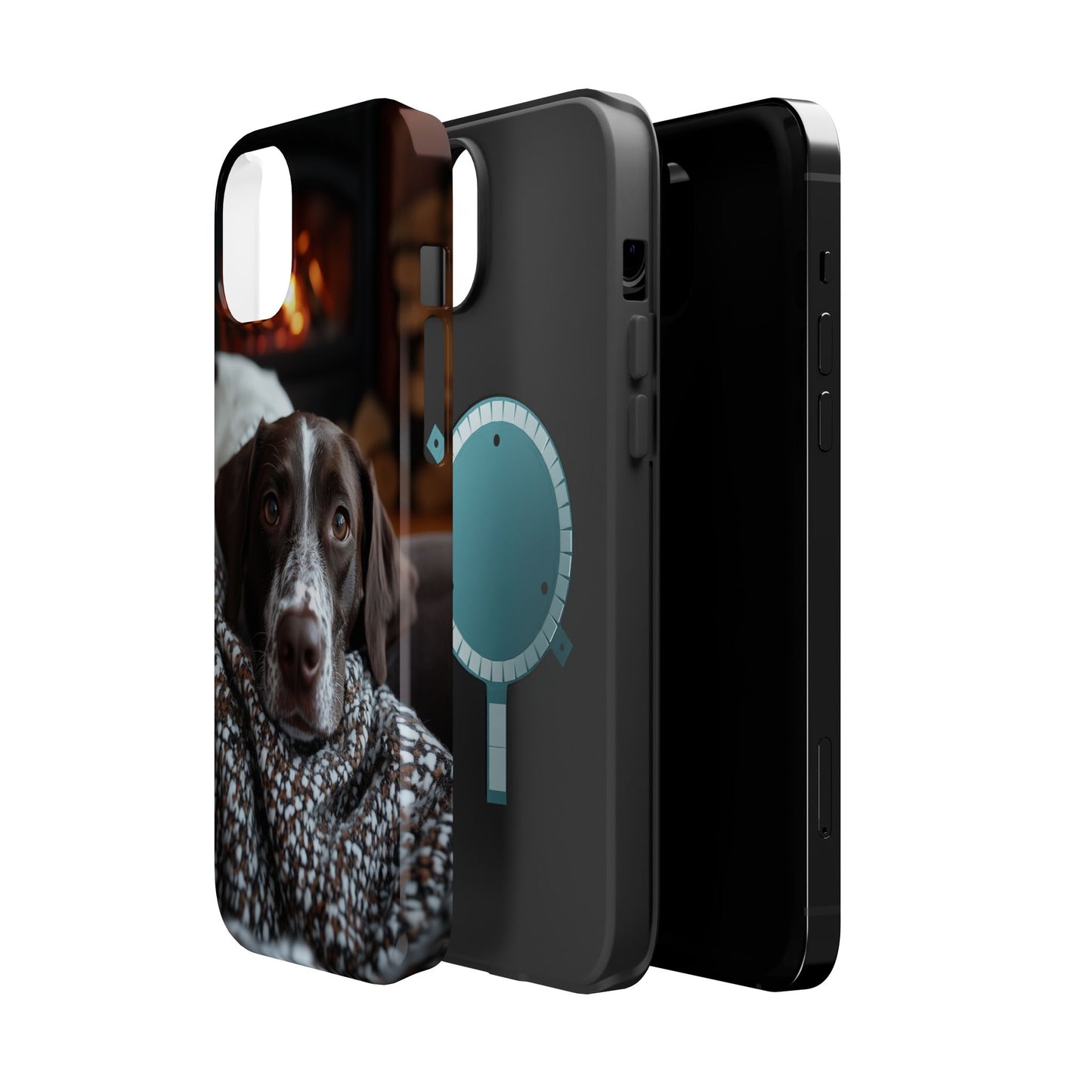 Majestic German Shorthaired Pointer MagSafe iPhone Case – Sunset Prairie Design