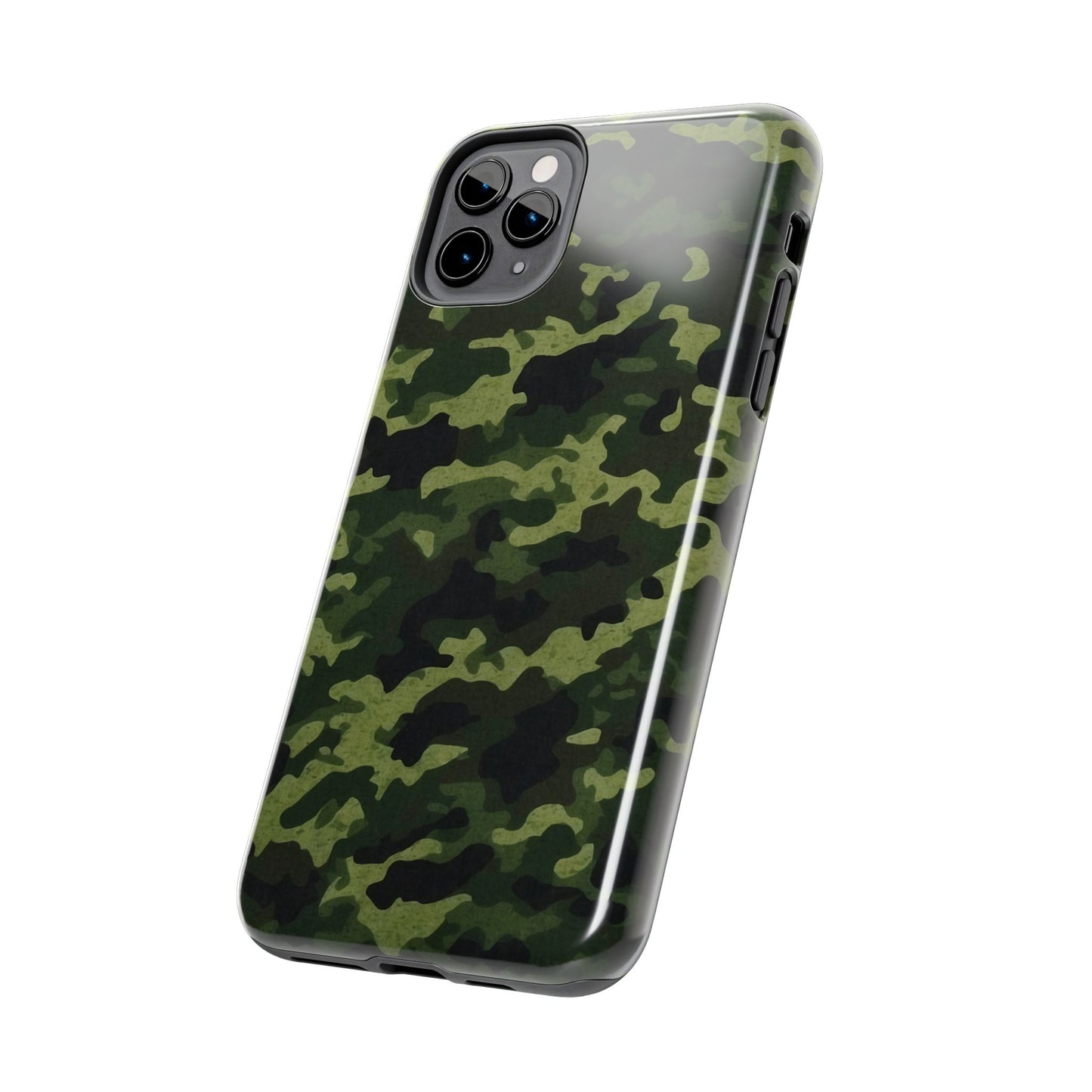 Dark Green Camouflage – iPhone Case, Rugged and Slim Design