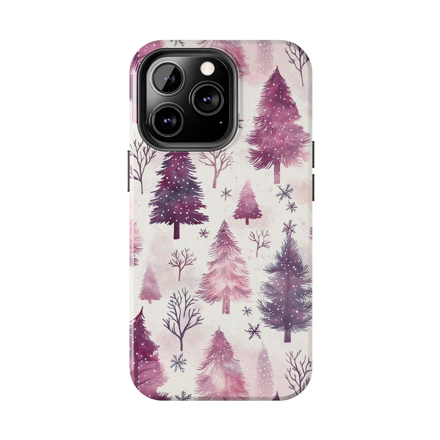 Winter Wonderland Purple Christmas Trees – iPhone Series Case