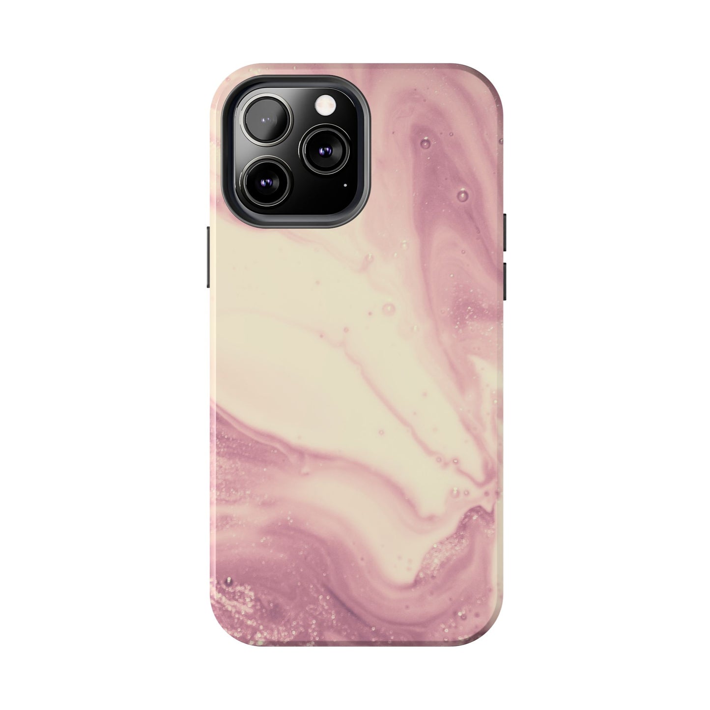 Blush Marble Glow – iPhone Case with Rose Gold & Pink Swirl Pattern