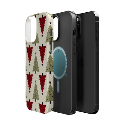 Retro Christmas Trees Pattern - MagSafe iPhone Series Case