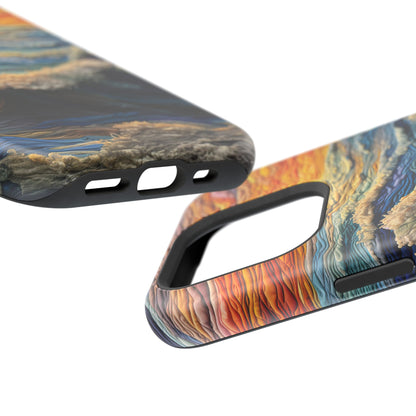 Ocean Sunset Tapestry Waves – MagSafe iPhone Series Case