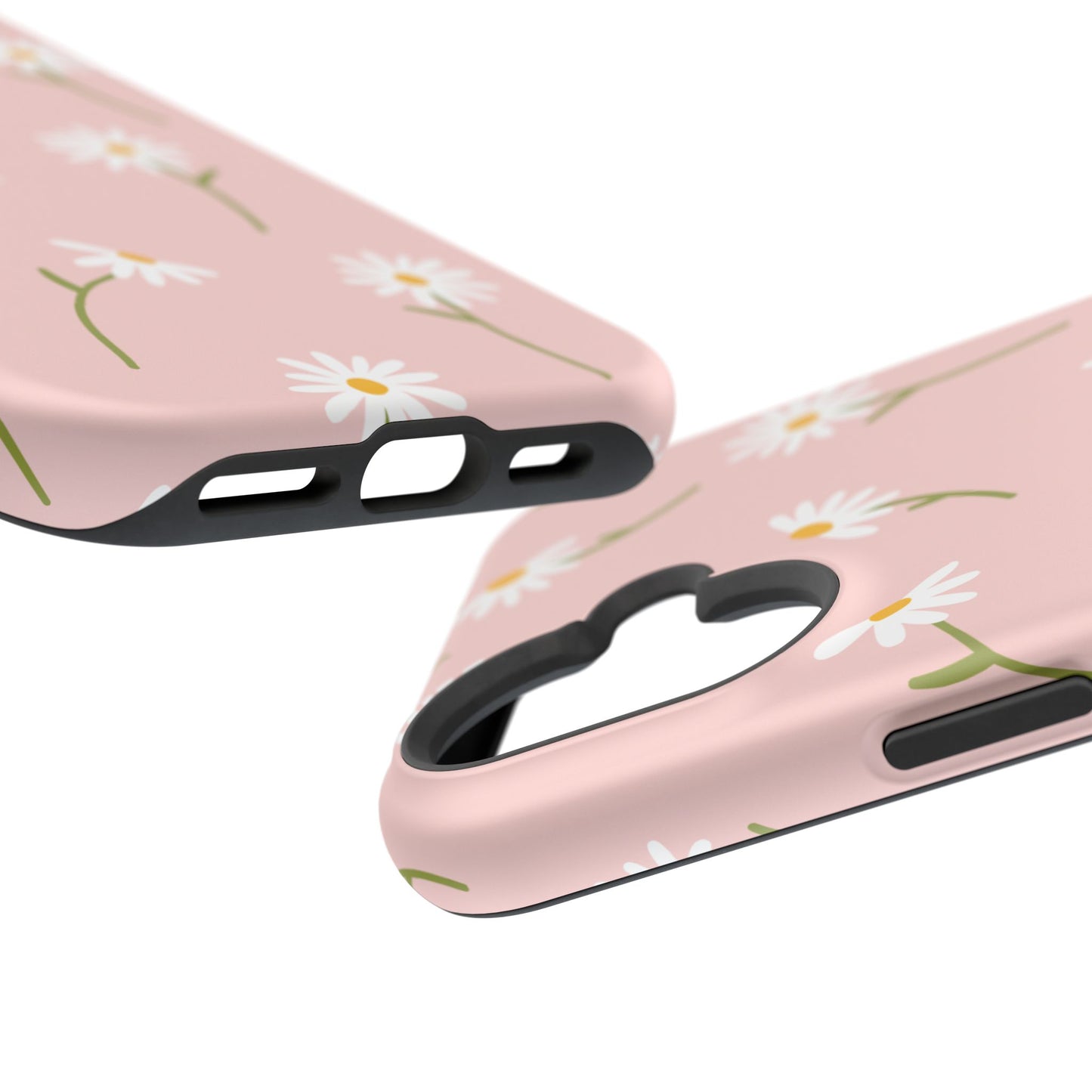 Daisy Delight Tough MagSafe iPhone Case – Cute Floral Design with Dual-Layer Protection