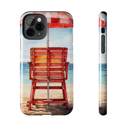 Beachfront Sunset Lounge iPhone Case – Rearview Edition