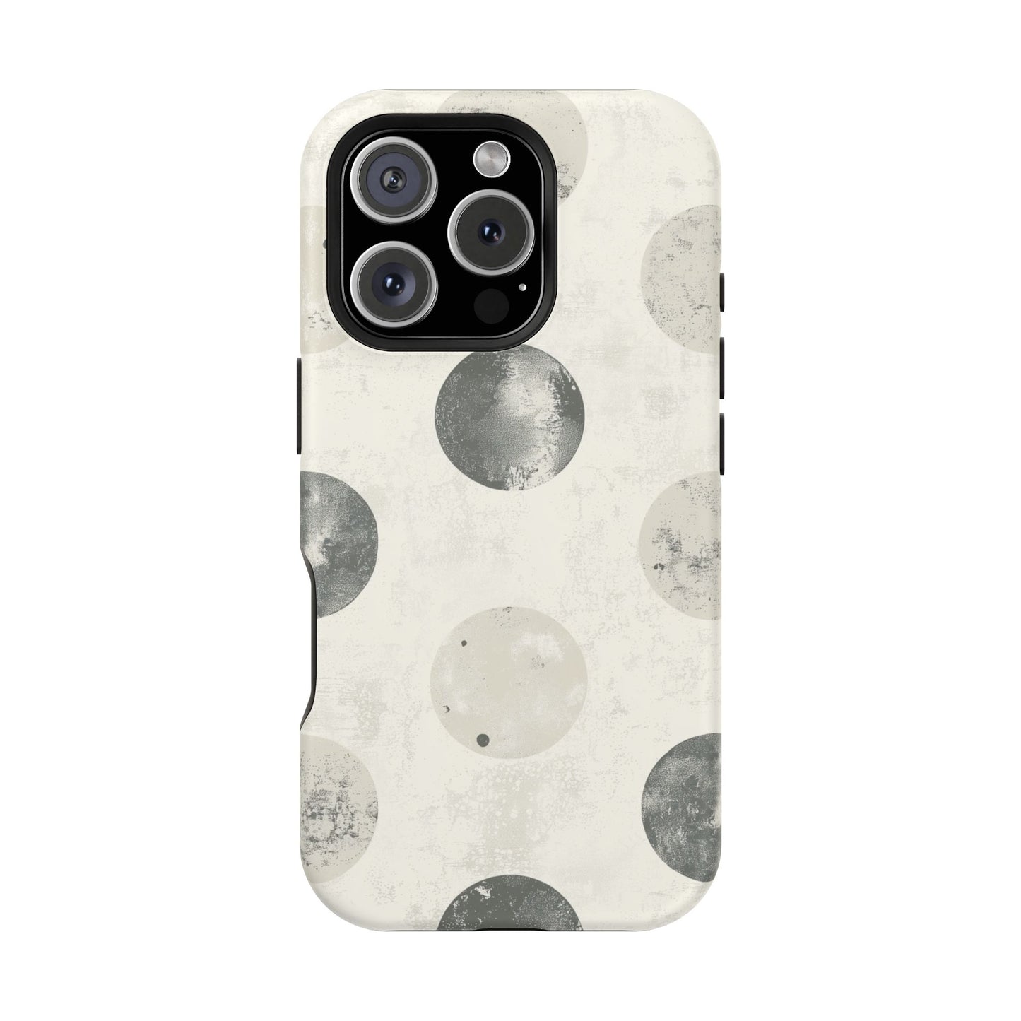 Vintage Polka Dot MagSafe iPhone Case - Neutral Retro Protective Cover