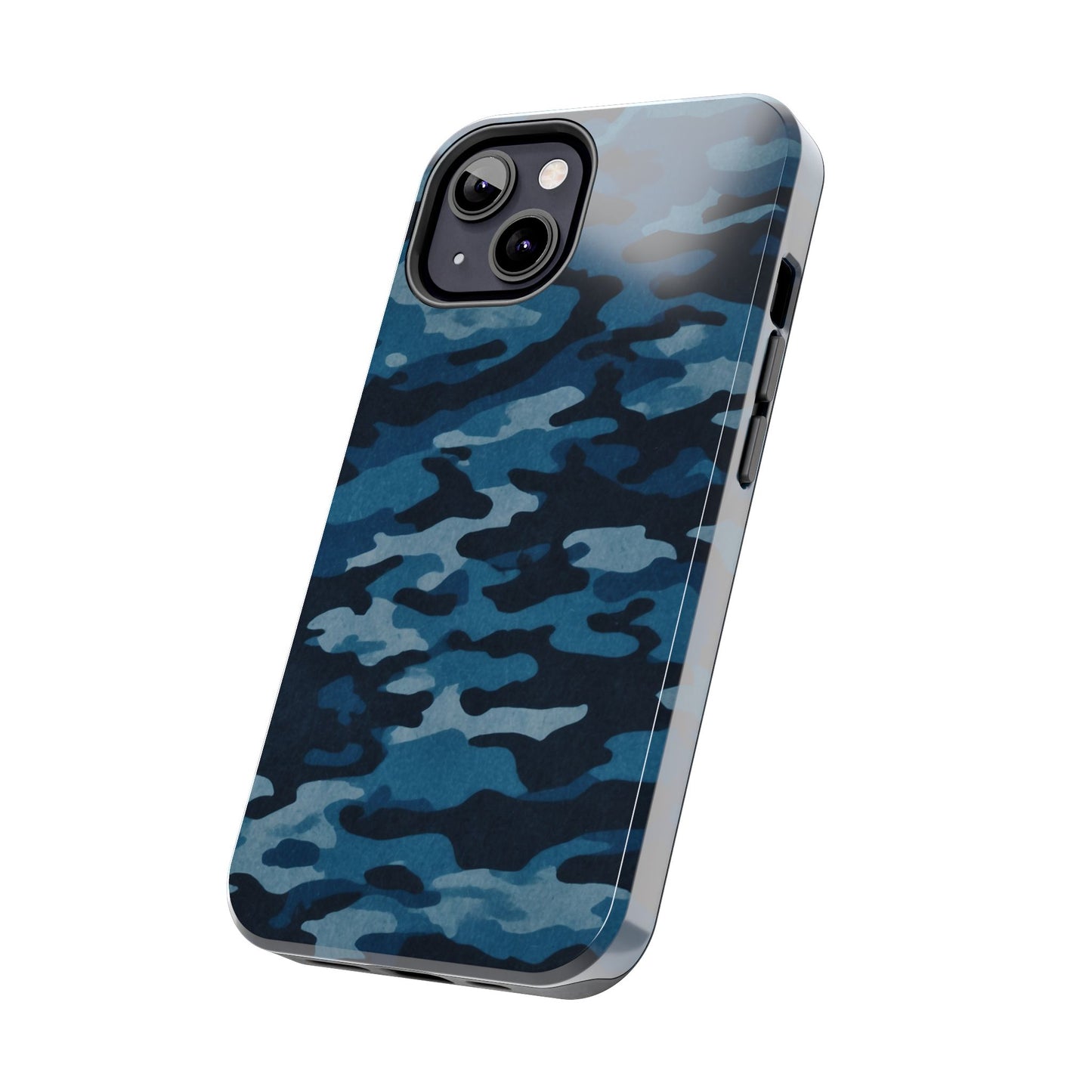 Dark Blue Camouflage – Stylish and Durable iPhone Case for Everyday Use