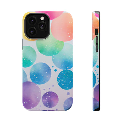 Pastel Galaxy Bubbles  MagSafe iPhone Case – Slim Design, Glossy Finish