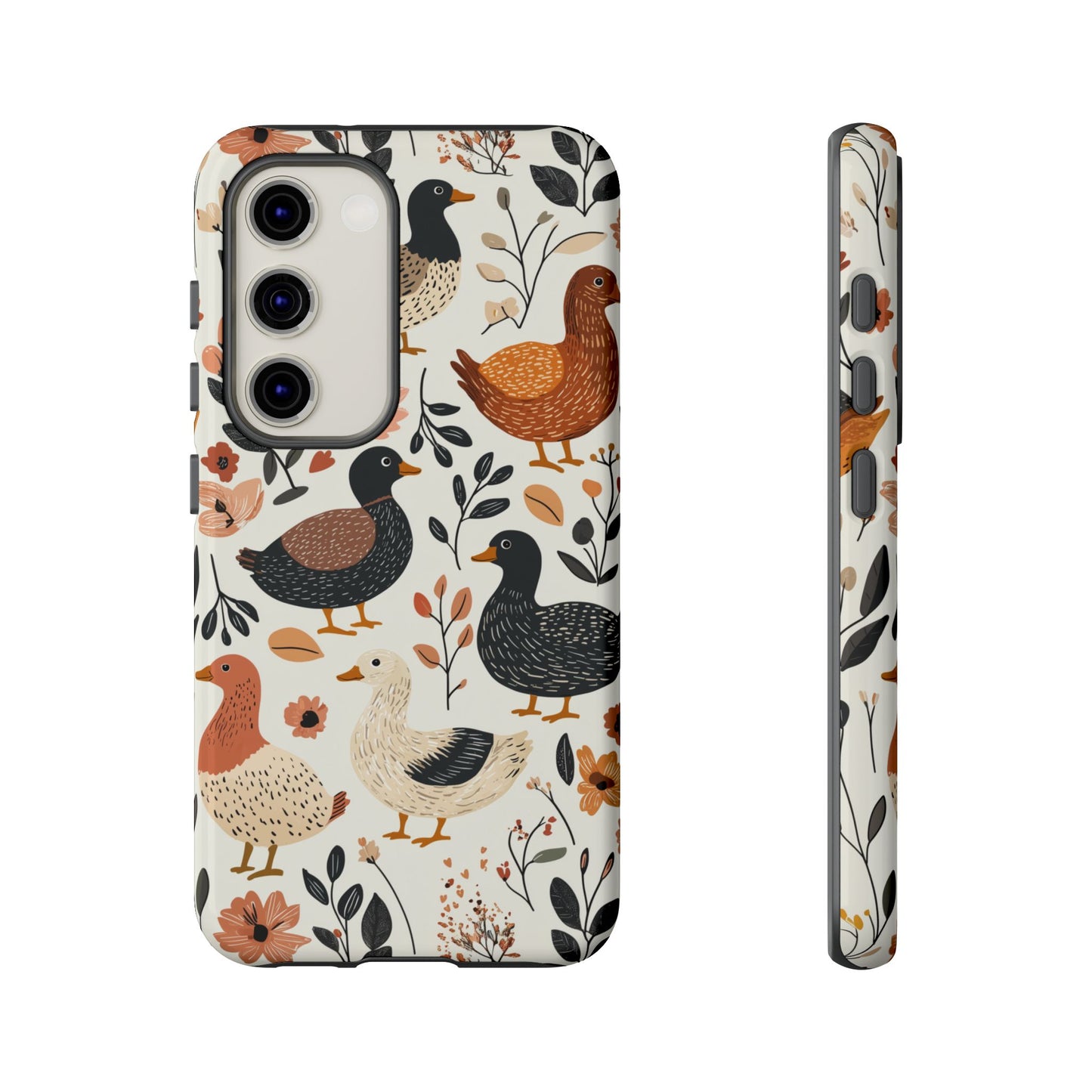 Vintage Duck Case – Floral & Leaf Design