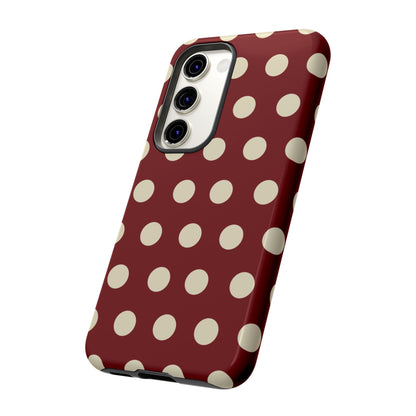 Classic Red & Cream Polka Dots - Samsung Galaxy Case