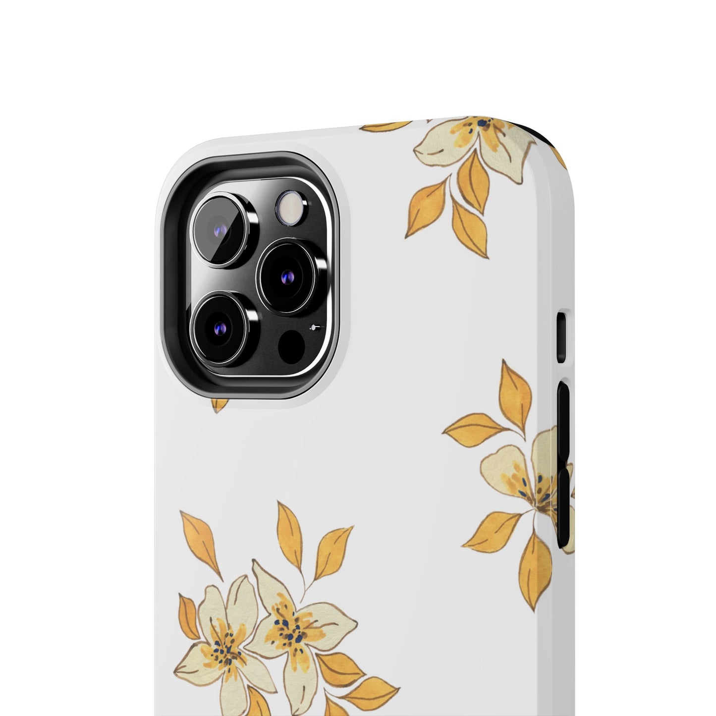 Delicate Yellow Blossom iPhone Case – Minimalist Floral Design with Matte Finish