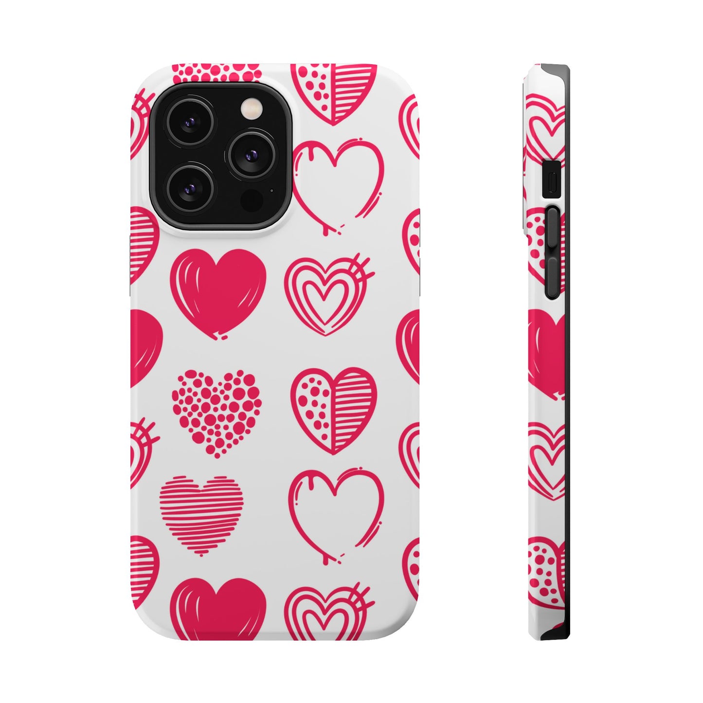 Funky Pink Hearts – MagSafe iPhone Case