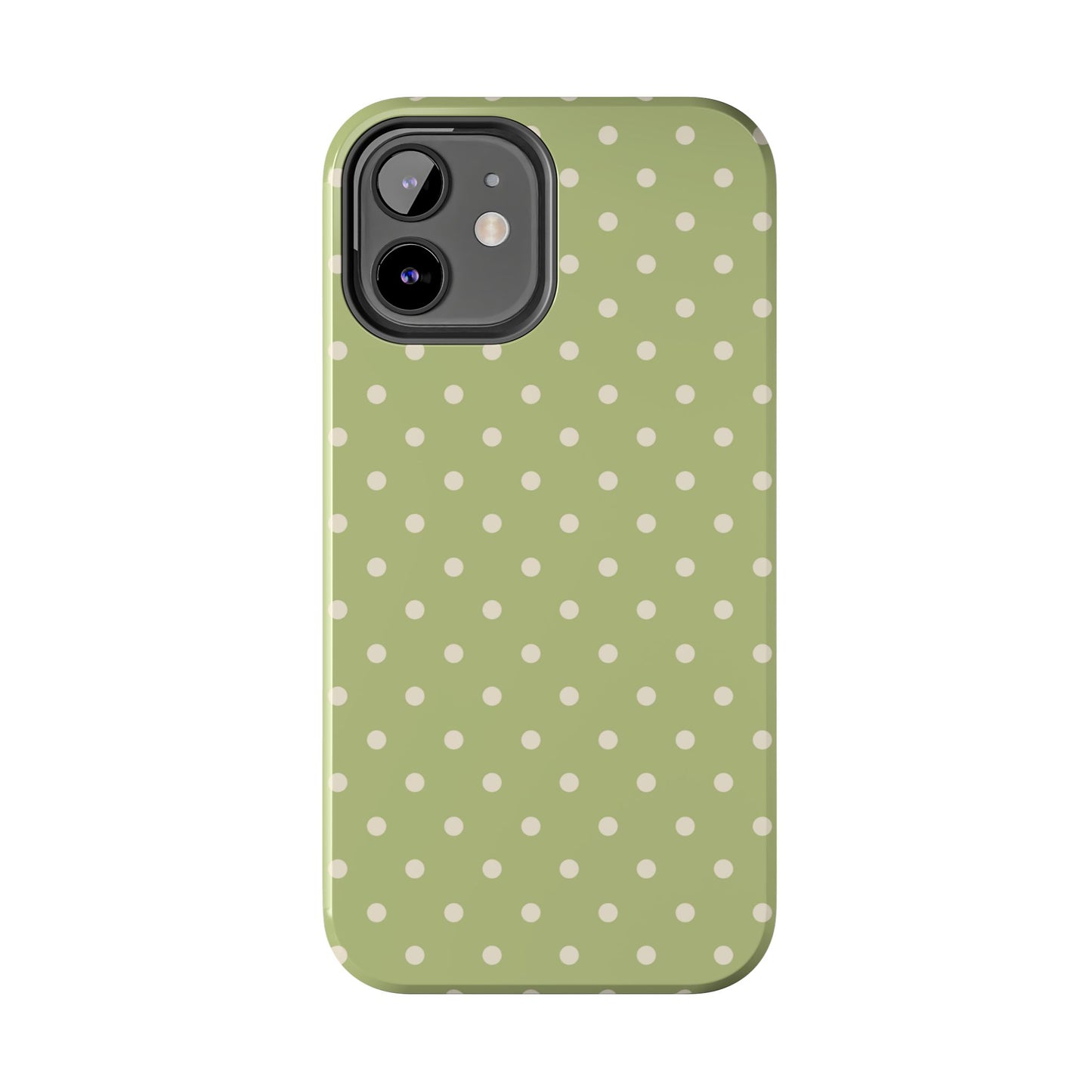 Sage Green Polka Dots – iPhone Case