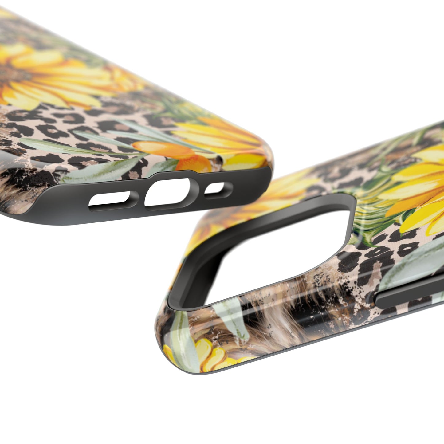 Leopard Sunflower Chic - MagSafe  iPhone Series Case