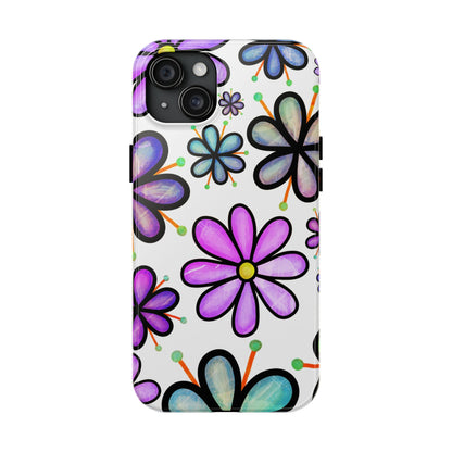 Whimsical Lavender Floral iPhone Case – Ultra-Slim, High-Gloss Finish