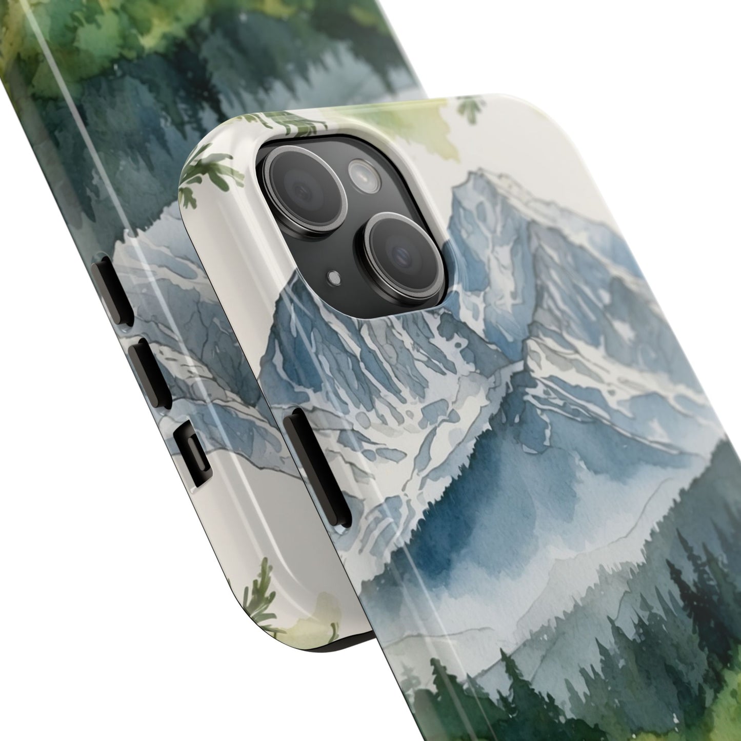 Watercolor Alpine Mountainscape - iPhone Case